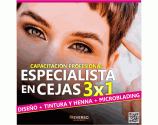 Curso Especialista en Cejas: Diseño + Tintura y Henna + Microblading