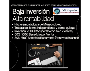 Únete a Mi-Negocio.eu. Aumenta tus Ganancias como Freelance o Influencer
