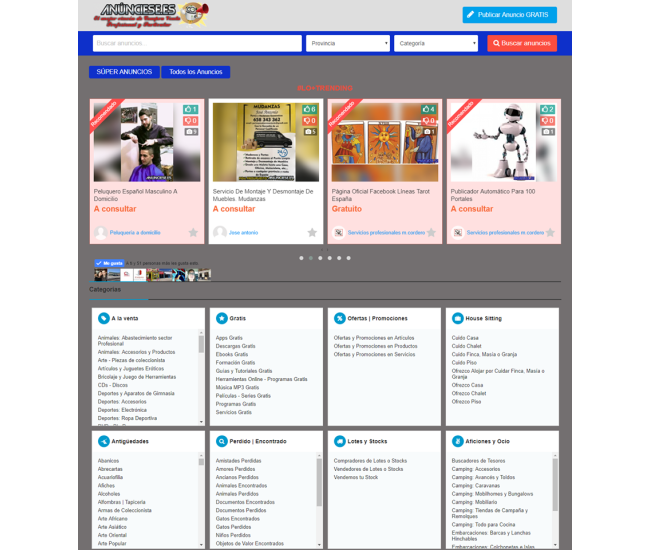 Portal de Clasificados Anunciese.es (Publicación GRATUITA de Anuncios)