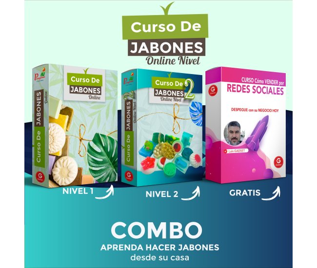 Combo CURSO de JABONES Nivel 1 y 2