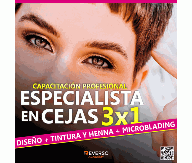 Curso Especialista en Cejas: Diseño + Tintura y Henna + Microblading
