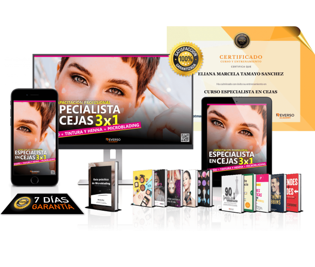 Curso Especialista en Cejas: Diseño + Tintura y Henna + Microblading