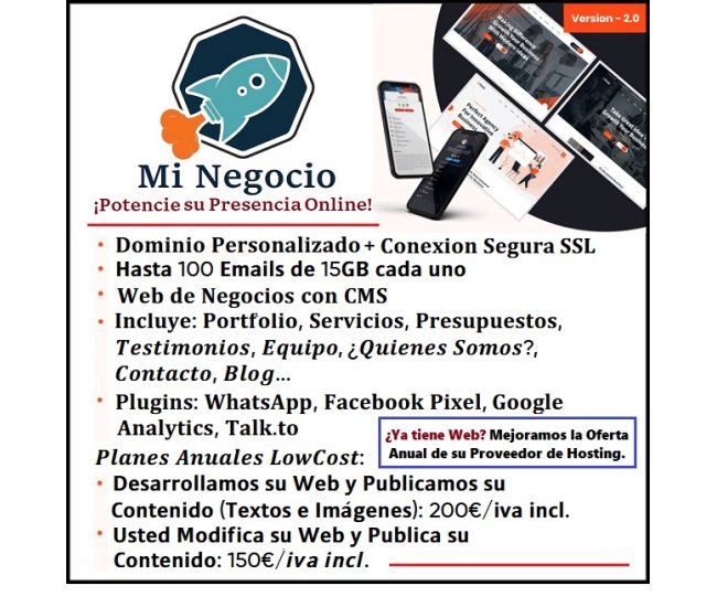 Diseños Web para Negocios al precio más barato en Mi-negocio.eu