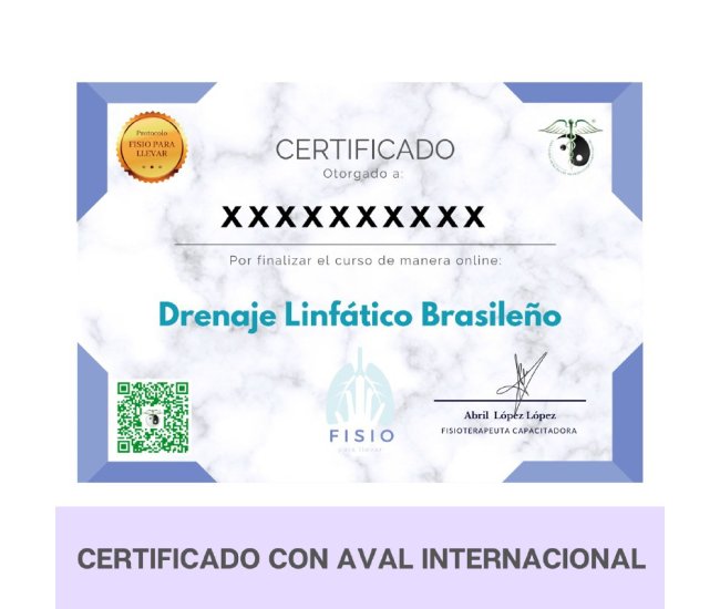 Drenaje Linfático Brasileño. Certificado con Validez Internacional